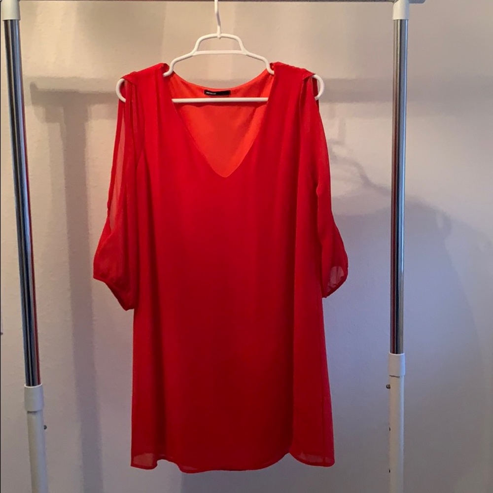 Red mini dress